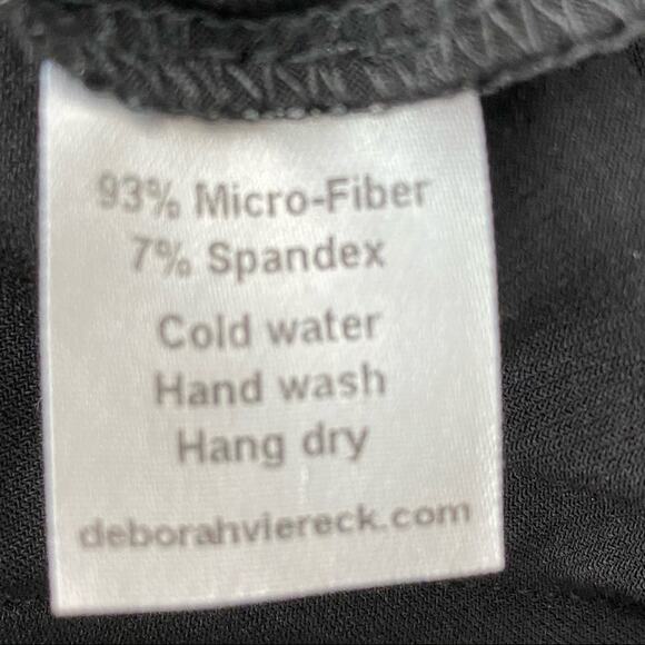 Viereek Sleeveless Black Knit Sheath Dress Criss Cross Tie Back Medium M Aline - Picture 5 of 6